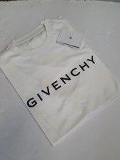 TAGLIA-SIZE XXL GIVENCHY T-SHIRT SHIRT UOMO-MAN WHITE-BIANCO STAMPA A CONTRASTO
