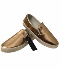 SCARPE ARMANI JEANS DONNA Ecopelle Effetto Laminato Bronzo/Oro Rosa Tg 39
