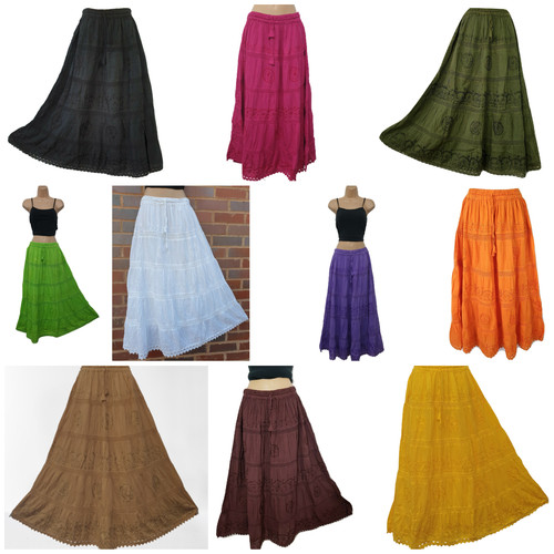 Gonna cotone foderata - , maxi