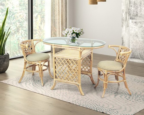 Set pranzo rattan fatto - set, in