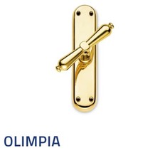 Cremonese Maniglia Per Finestra Sicma MOD Olimpia Ottone Lucido 106OL29