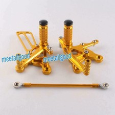 for Honda CBR900 93-99 Foot Rest Gold Aluminum Rear Set Rearsets Foot Peg Pedal