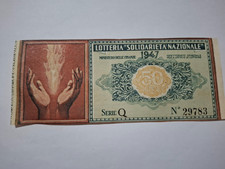 BIGLIETTO LOTTERIA SOLIDARIETA' NAZIONALE 1947