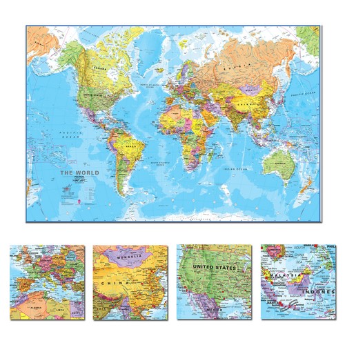 Decorazione parete mappa del - parete,