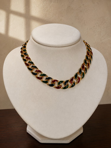 Collana vintage smaltata - vintage, oro