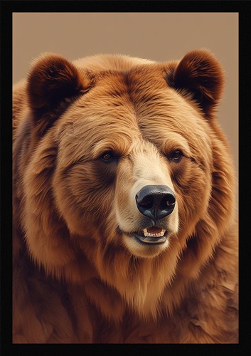 Poster moderno orso grizzly