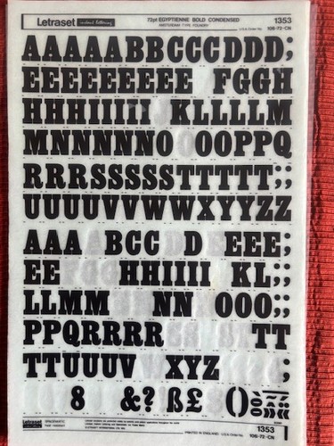 Letraset lettere istantanee - letraset,