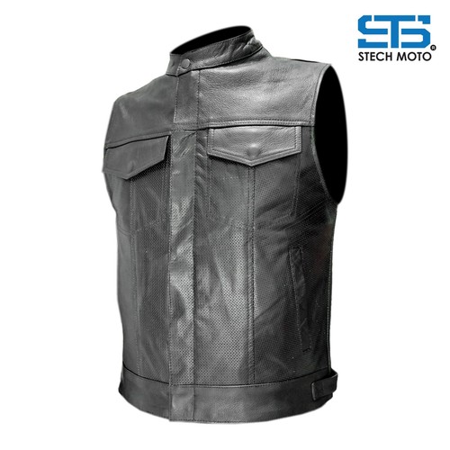 Moto gilet pelle uomo - gilet,