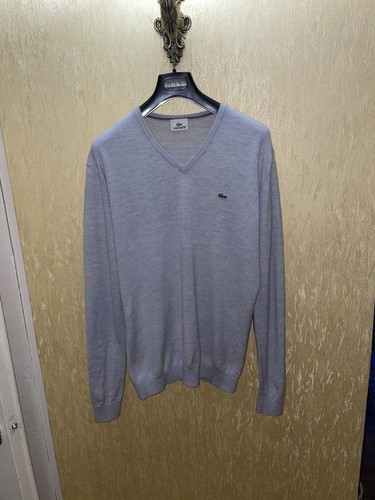 Maglione uomo lacoste grigio - lacoste,