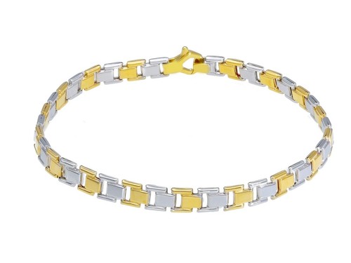 Bracciale oro giallo bianco - bracciale,