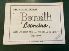 BENELLI LEONCINO MOTOLEGGERA 125cc NORMALE E SPORT LIBRETTO USO E MANUTENZIONE