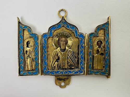 Antica icona russa trittico - icona,