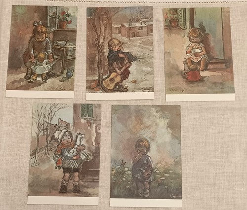 Lotto cartoline illustratore - 5,
