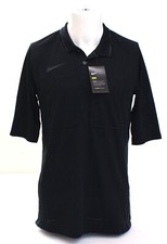 Maglia calcio Nike Dri Fit nera manica corta arbitro maglia uomo M nuova con etichetta