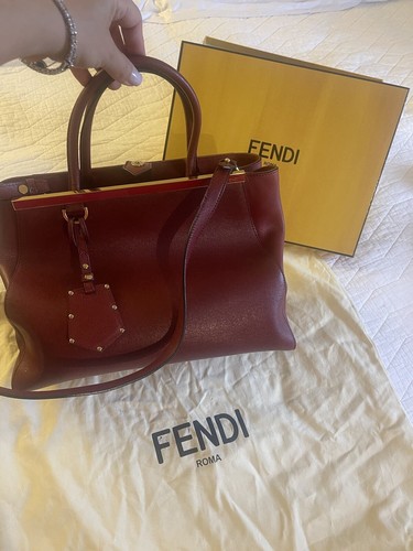 Fendi burgundy leather - fendi,