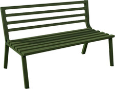 Panca Da Esterno – Panchina Giardino in Acciaio Verniciato Verde – Arredamento T