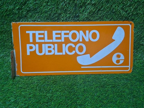 Insegna smaltata telefono