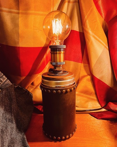 Lampada steampunk mucca - mucca, punk.