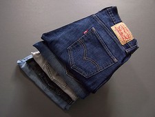 Jeans vintage Levis 511 denim elasticizzato elastan slim gamba dritta