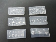 1pz mini stampo silicone  2x4cm x resina fai da te forma cuore ,stelle, alfabeto