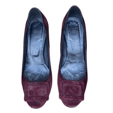 Zeppa/pompa ROGER VIVIER marrone/bordeaux pelle scamosciata taglia 8 (38) designer