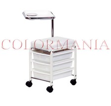 Carrello sgabello estetista - carrello,