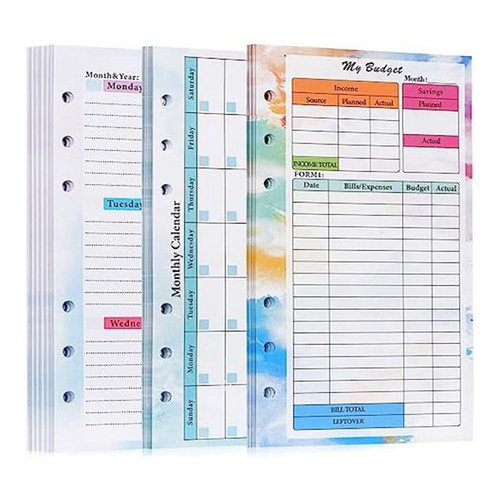 Budget planner ricarica - a6,