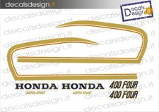 Adesivi moto Honda four 400 SS super sport F2  amaranto fili serb oro e arancio