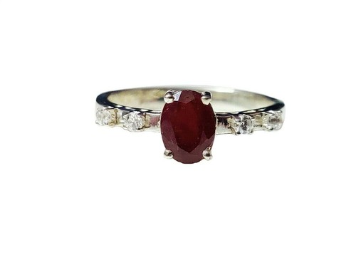 Argento rubino anello - argento,