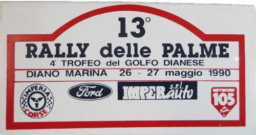 Adesivo rally delle - adesivo, palme