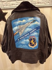Giacca pelle di capra naso art A -2 marrone scuro bomber uomo made in Korea