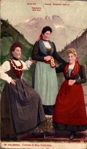 Vercelli valsesia costume riva - valsesia,