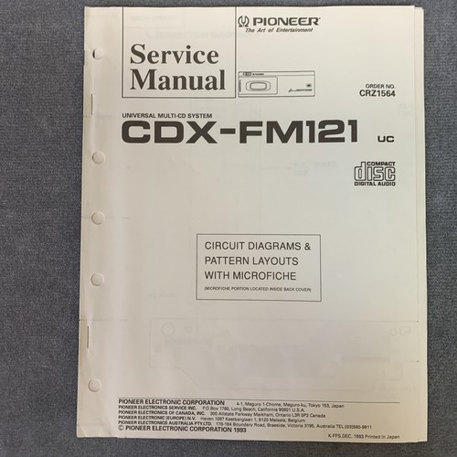 Pioneer cdx fm121 manuale - cdx-fm121, di