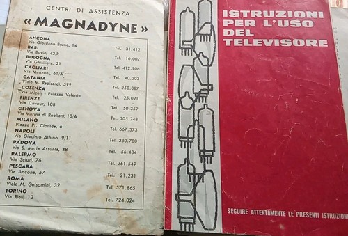 Magnadyne televisore libretto - magnadyne,