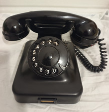 Telefono Fisso In Bachelite Nera Siemens Anni 40