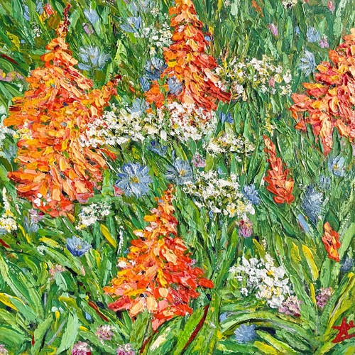 Dipinto originale prato fiori