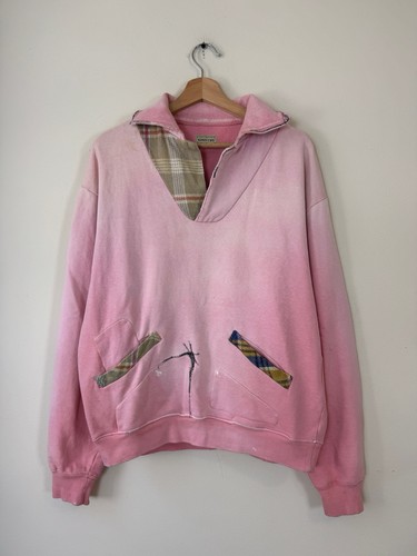Felpa rosa con colletto