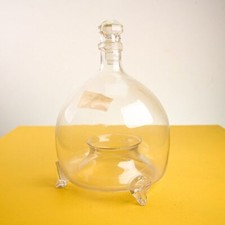 antico vaso acchiappamosche in vetro soffiato