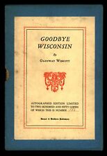 Good-bye Wisconsin by Glenway Wescott [signed]