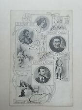CARTOLINA TEATRO ATTORI D'ANNUNZIO ELEONORA DUSE ZACCONI NOVELLI 1901 CINEMA 