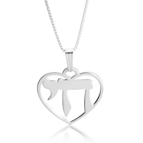 Collana cuore chai argento