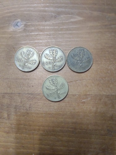 Monete italiane lire 20 - monete,