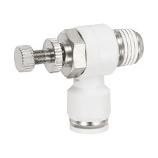 Valvola controllo flusso aria 5/16 OD x 1/4 NPT spinta per collegare raccordo linea aria bianco