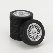 MODELLISMO AUTO STATICO KK SET 4X RUOTE CERCHI 17' PER BMW SERIE 3 ALPINA 1/18