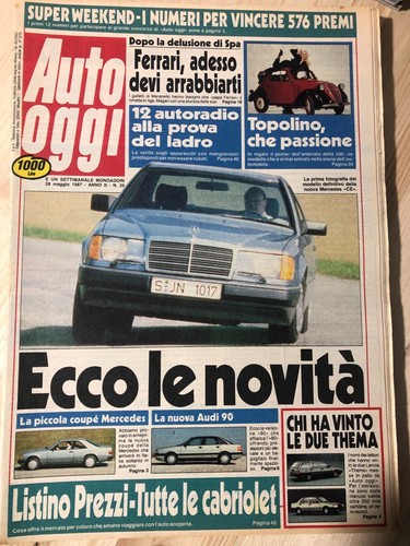 Rivista auto oggi 1987 - 1987, nr.