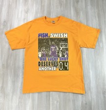 T-shirt vintage Los Angeles Lakers uomo XL Derek Fisher Fish Swish 0,4 colpi
