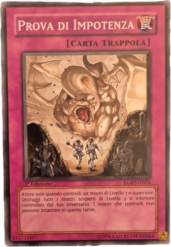 Prova di impotenza - yu-gi-oh,