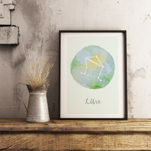 Poster libra segno zodiacale - poster,