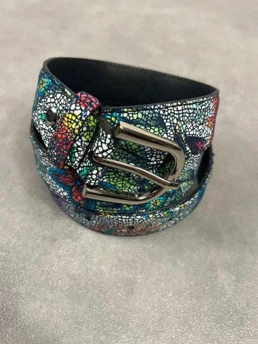 Ceinture cuir 110cm motifs