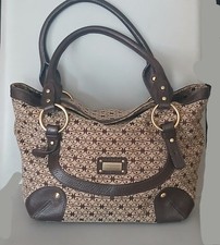 Borsa a mano Coccinelle in tela stampata e vera pelle